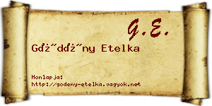 Gödény Etelka névjegykártya